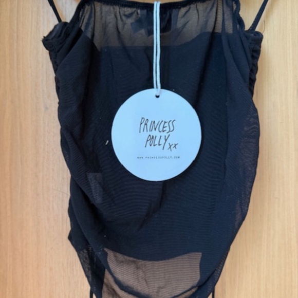 NWT Princess Polly Black Ruched Corset - Size 2 - Picture 2 of 5